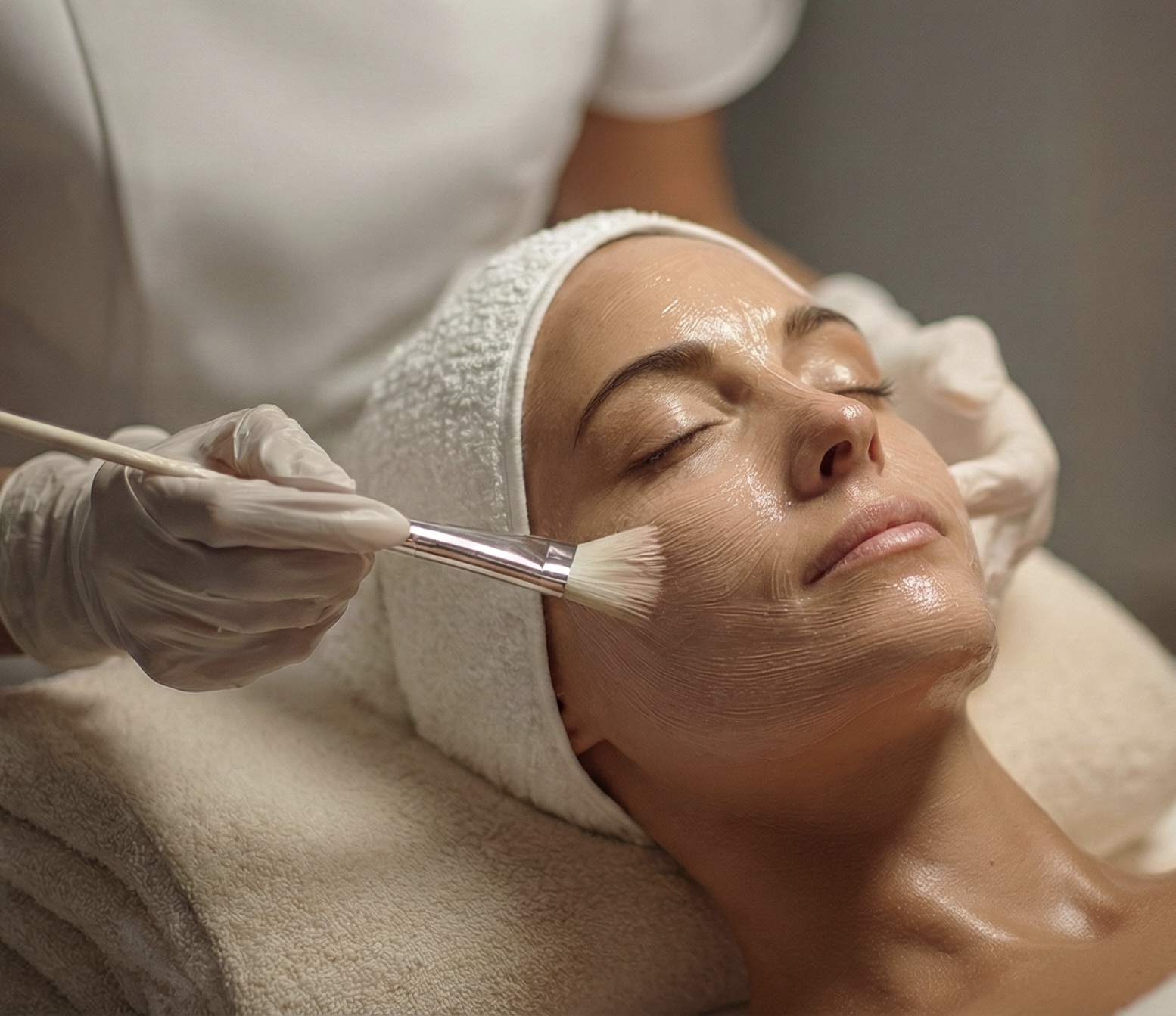 Banner showcasing Gertraud Gruber Kosmetik houseleek ingredient with circular certification seal on soft green botanical background, representing natural skincare excellence and professional cosmetic treatment quality